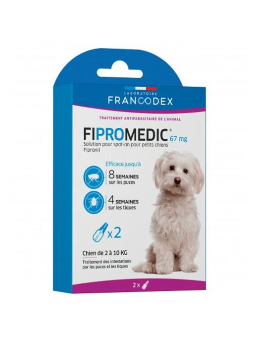 Antiparasitaire Fipromedic Pour Petits Chiens X2 Francodex 1 Antiparasitaire Fipromedic Pour Petits Chiens X2 Francodex