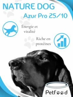 Croquettes Azur Pro 25/10 Nature Dog 15kg -Chien Produits Boutique croquettes azur pro 2510 20 kgs 2