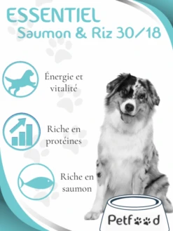 Croquettes Essentiel Saumon 30/18 Low Grain Nature Dog 15kg -Chien Produits Boutique croquettes essentiel saumon 3018 low grain nature dog 2