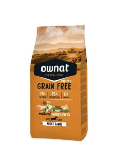 Croquettes Grain Free Prime Adult Lamb 12kg Ownat -Chien Produits Boutique croquettes grain free prime junior lamb ownat 12kg 5