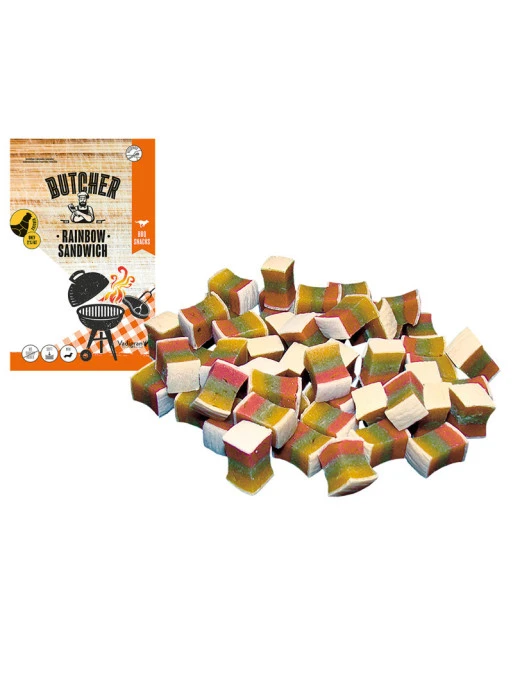 Friandises Chicken Rainbow Sandwich 70g Mini Butcher BBQ 1 Friandises Chicken Rainbow Sandwich 70g Mini Butcher BBQ