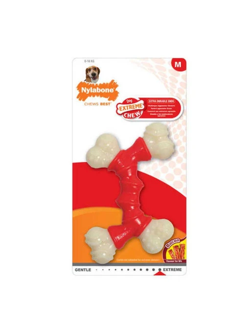 Jouet Bacon Extreme Double Bone Nylabone 1 Jouet Bacon Extreme Double Bone Nylabone