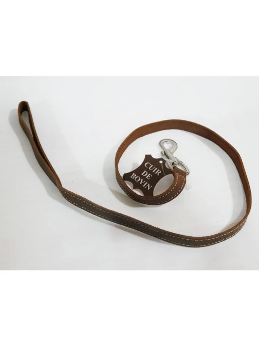 Laisse Plate Cuir Vieilli 18mm Januel 1 Laisse Plate Cuir Vieilli 18mm Januel