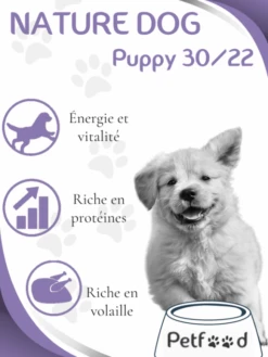 Croquettes Puppy 30/22 Nature Dog 15kg -Chien Produits Boutique puppy 3022 nature dog 15kg alimentation chien 1