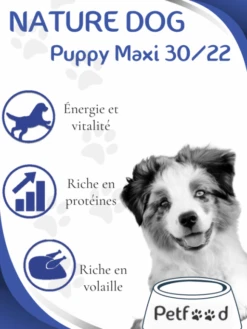 Croquettes Puppy Maxi 30/22 Nature Dog 15kg 7 Croquettes Puppy Maxi 30/22 Nature Dog 15kg -Chien Produits Boutique puppy maxi 3022 nature dog 15kg alimentation chien 2