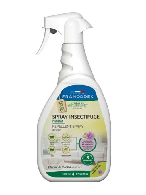 Spray Insectifuge Habitat 500ml Francodex 1 Spray Insectifuge Habitat 500ml Francodex